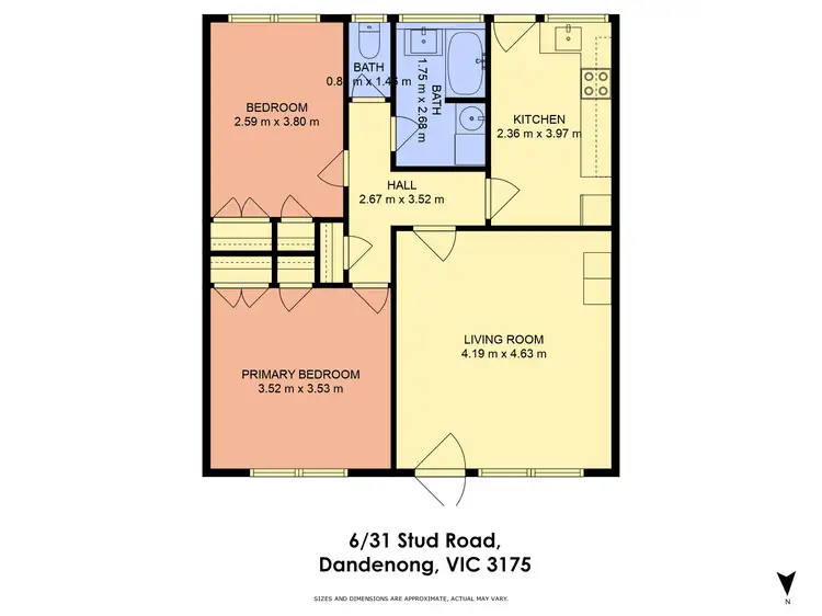 Floorplan of Homely unit listing, 6/31 Stud Road, Dandenong VIC 3175