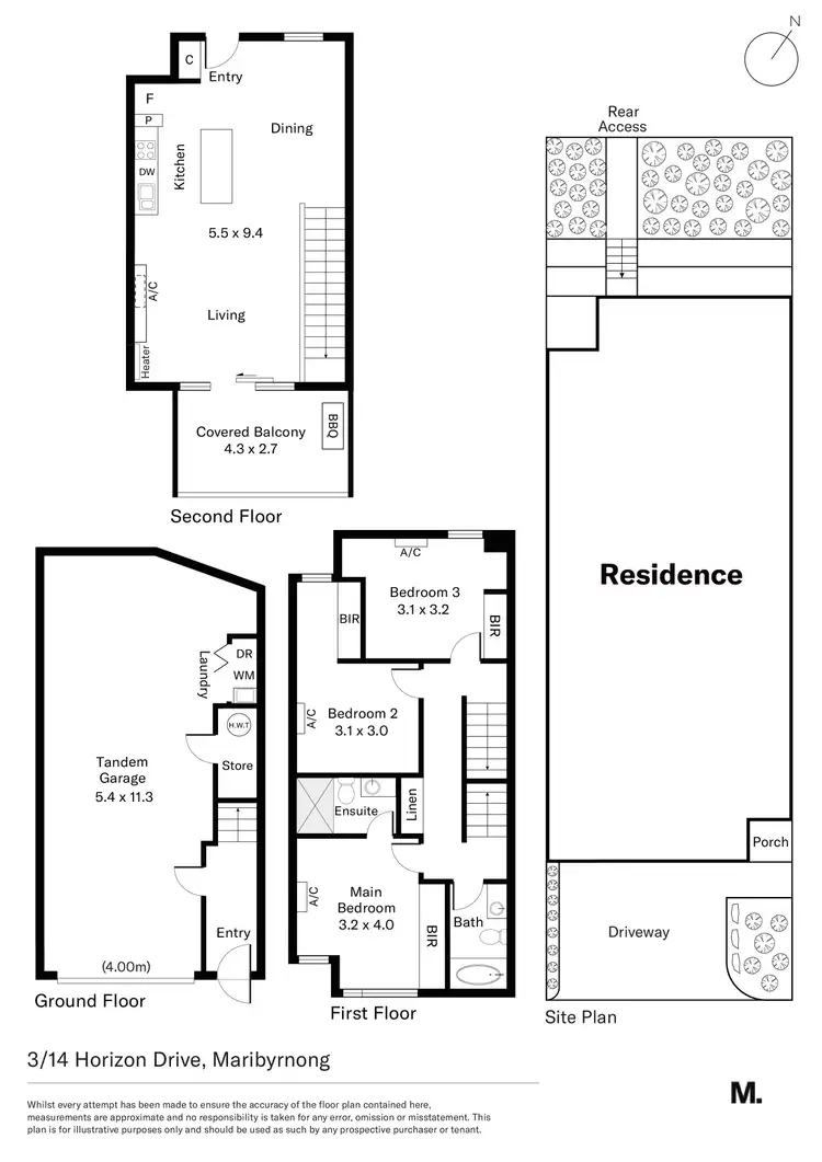 Floorplan of Homely townhouse listing, 3/14 Horizon Drive, Maribyrnong VIC 3032