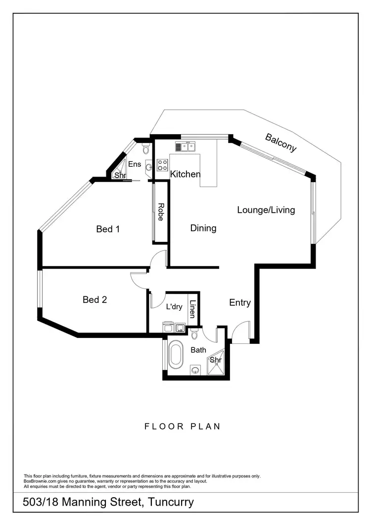 Floorplan of Homely apartment listing, Level 5/503/18-20 Manning Street, Tuncurry NSW 2428