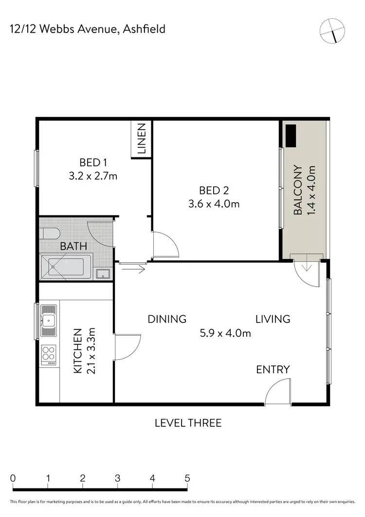 Floorplan of Homely apartment listing, 12/12 Webbs Avenue, Ashfield NSW 2131