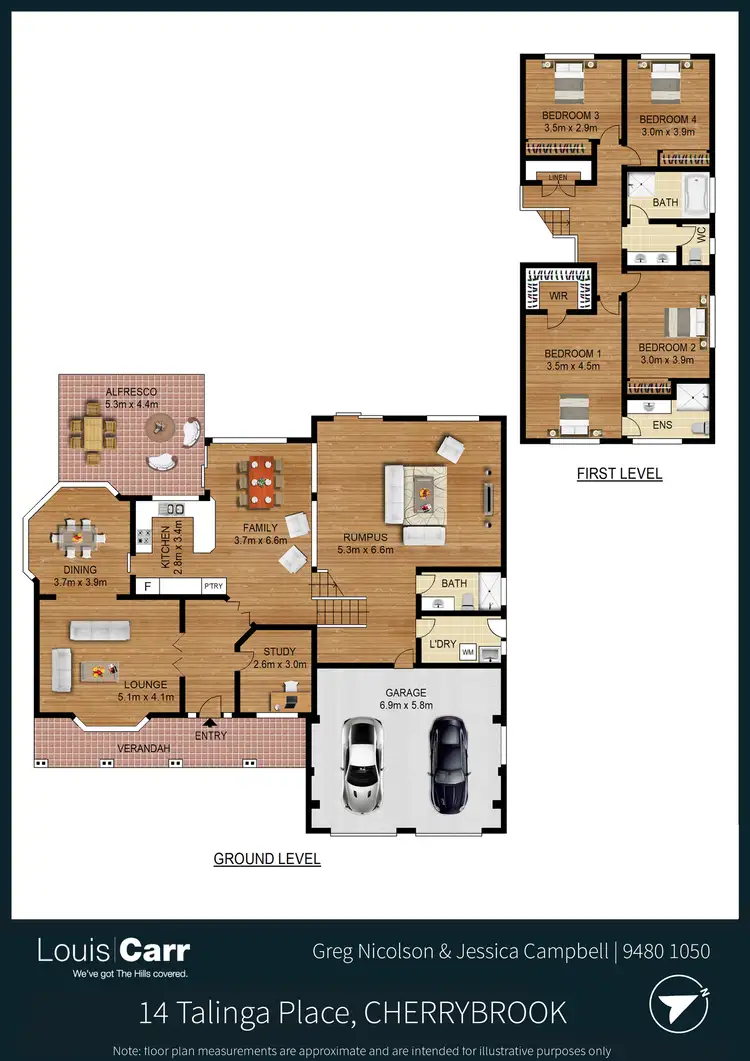Floorplan of Homely house listing, 14 Talinga Place, Cherrybrook NSW 2126