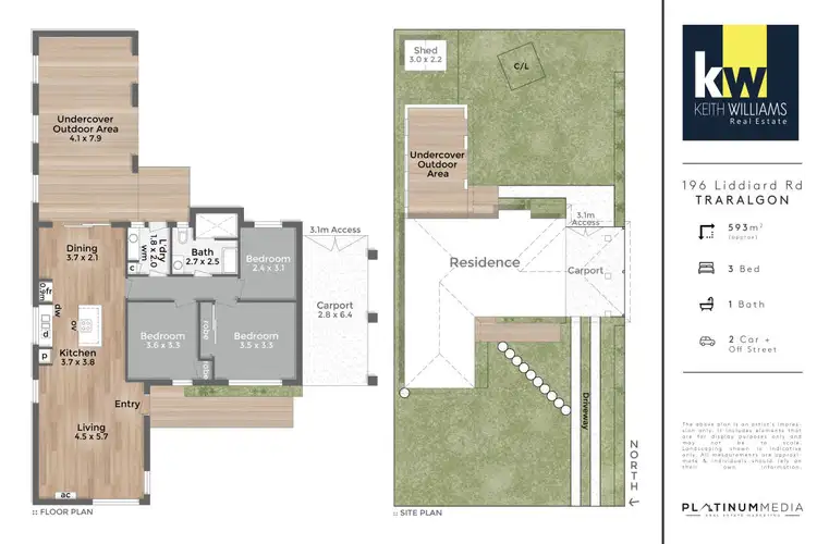 Floorplan of Homely house listing, 196 Liddiard Road, Traralgon VIC 3844