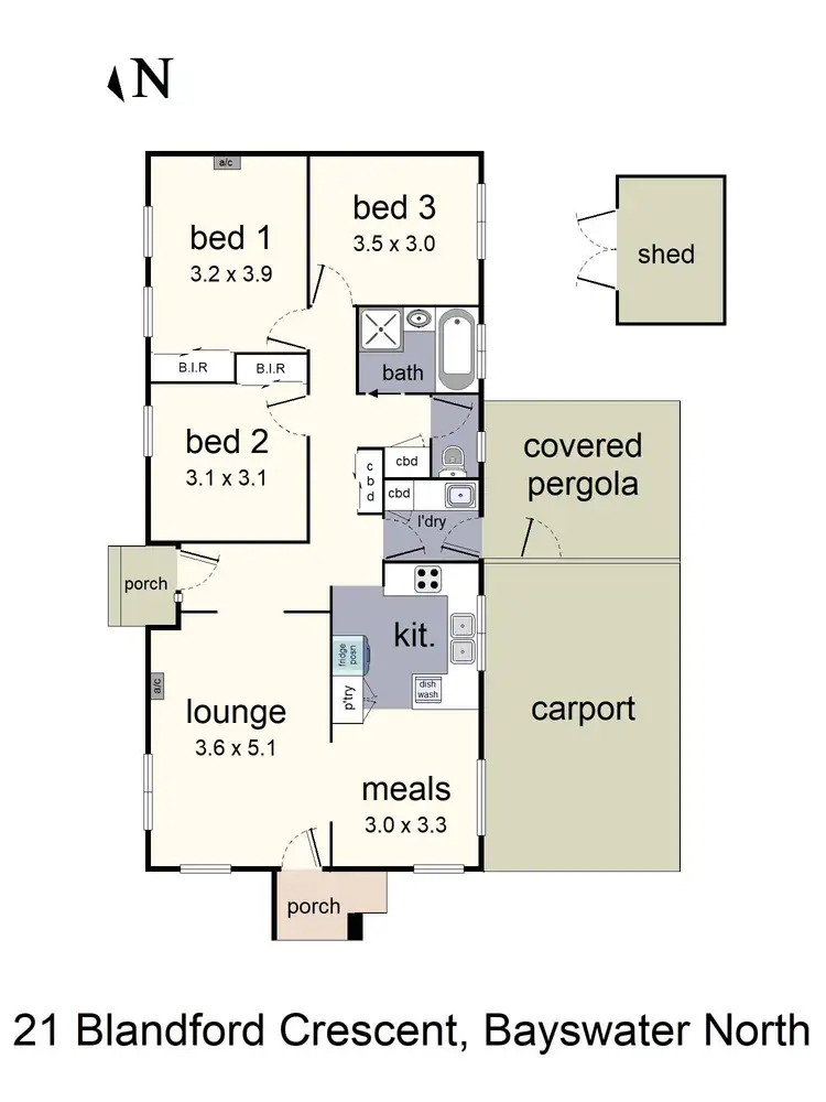 Floorplan of Homely house listing, 21 Blandford Crescent, Bayswater North VIC 3153