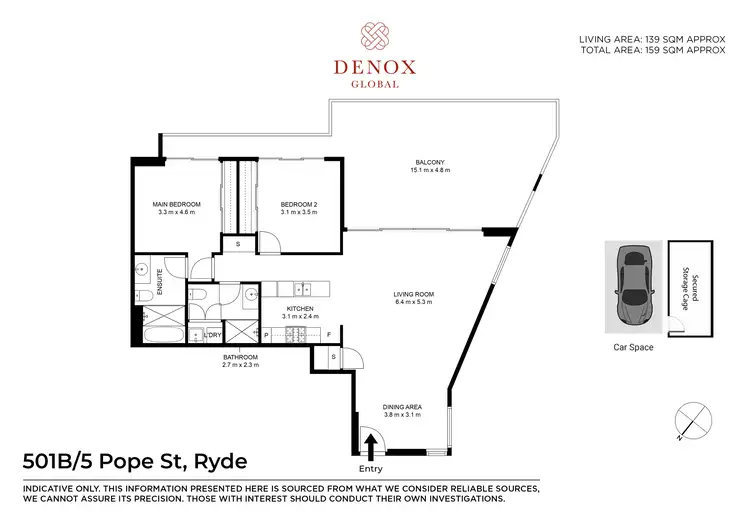 Floorplan of Homely apartment listing, 501B/5 Pope Street, Ryde NSW 2112