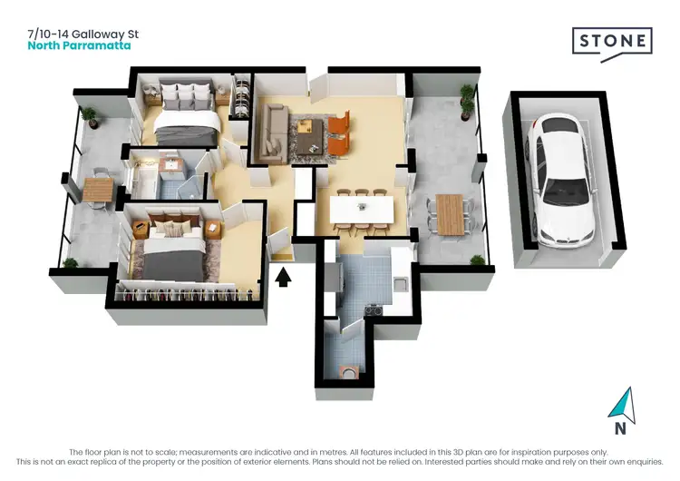 Floorplan of Homely apartment listing, 7/10-14 Galloway Street, North Parramatta NSW 2151