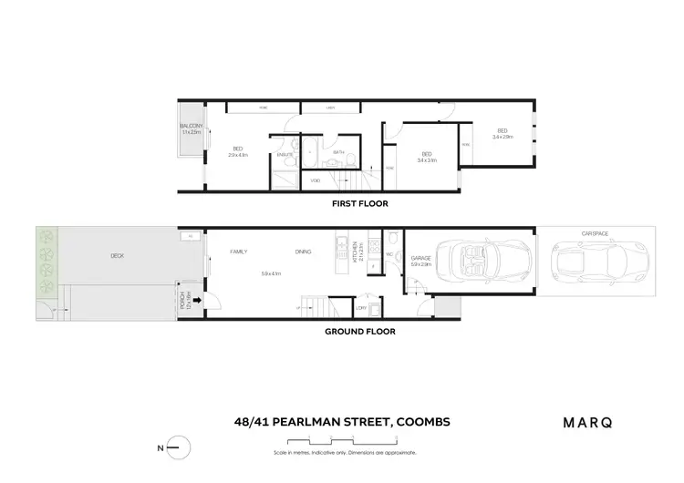 Floorplan of Homely townhouse listing, 48/41 Pearlman Street, Coombs ACT 2611