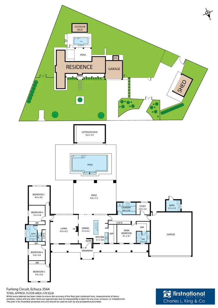 Floorplan of Homely house listing, 11 Furlong Court, Echuca VIC 3564