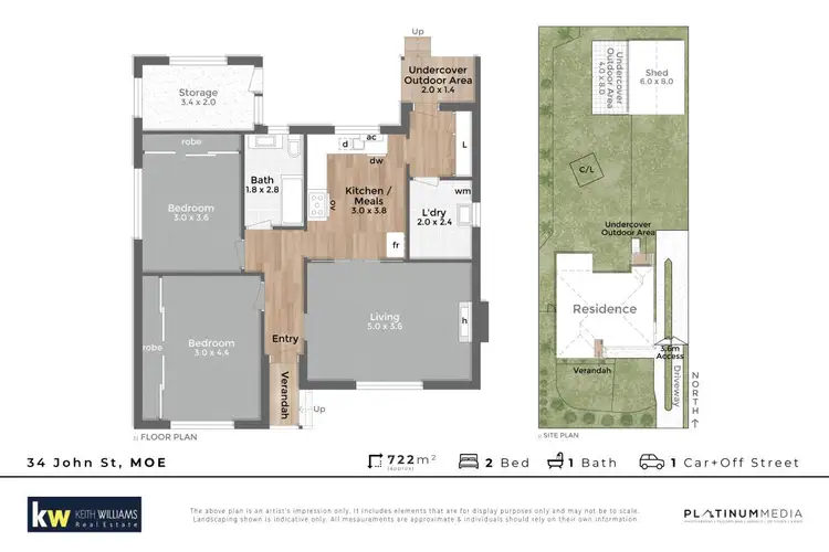 Floorplan of Homely house listing, 34 John Street, Moe VIC 3825