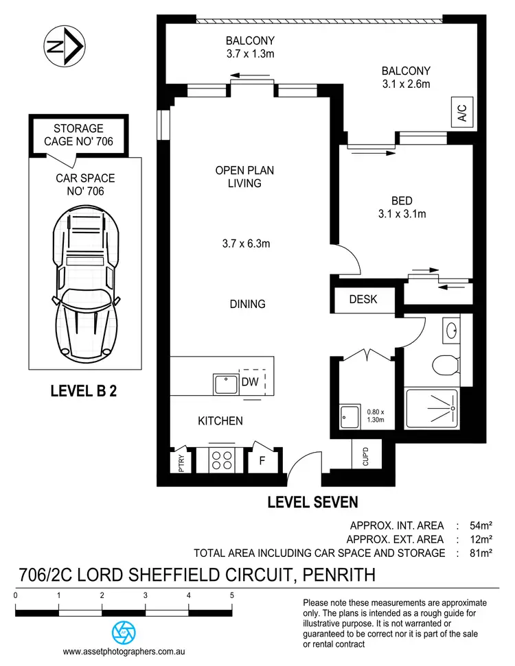 Floorplan of Homely apartment listing, 706/2C Lord Sheffield Circuit, Penrith NSW 2750