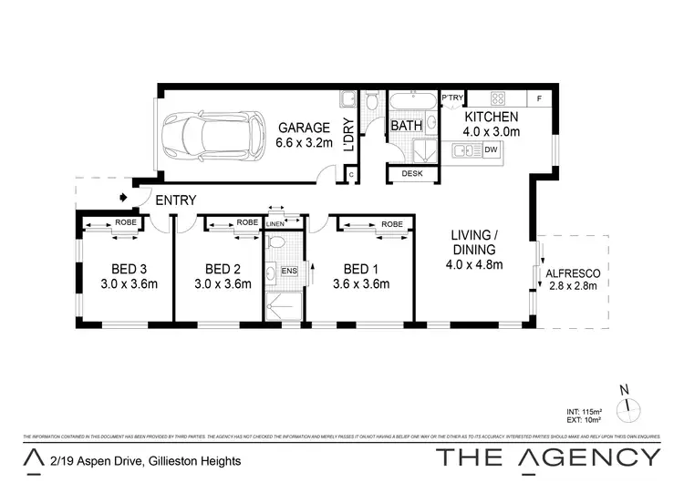 Floorplan of Homely semi-detached listing, 2/19 Aspen Drive, Gillieston Heights NSW 2321