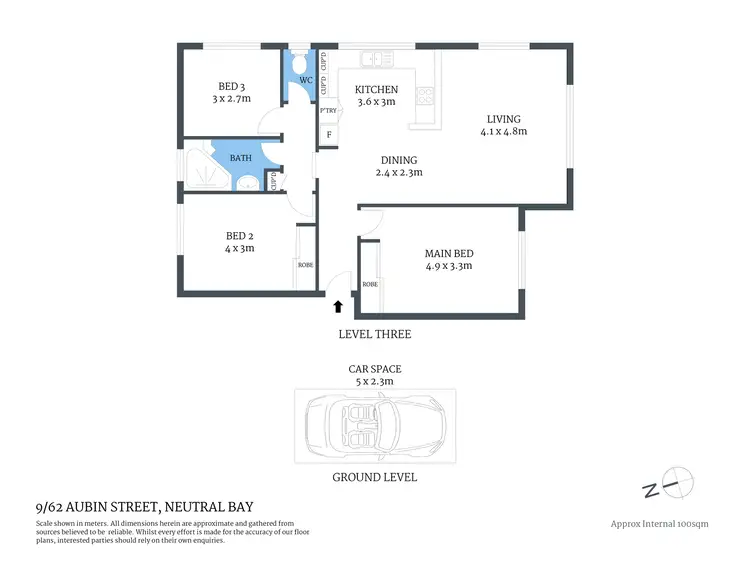 Floorplan of Homely apartment listing, 9/62 Aubin Street, Neutral Bay NSW 2089