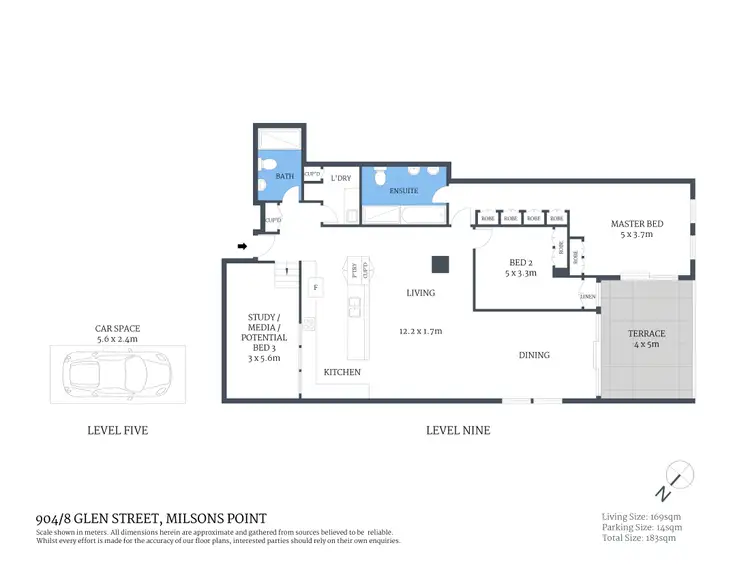 Floorplan of Homely apartment listing, 904/8 Glen Street, Milsons Point NSW 2061