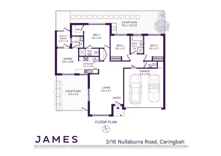 Floorplan of Homely villa listing, 3/16 Nullaburra Road, Caringbah NSW 2229