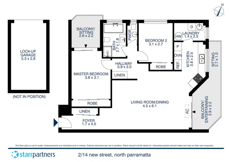 Floorplan of Homely apartment listing, 2/14 New Street, North Parramatta NSW 2151