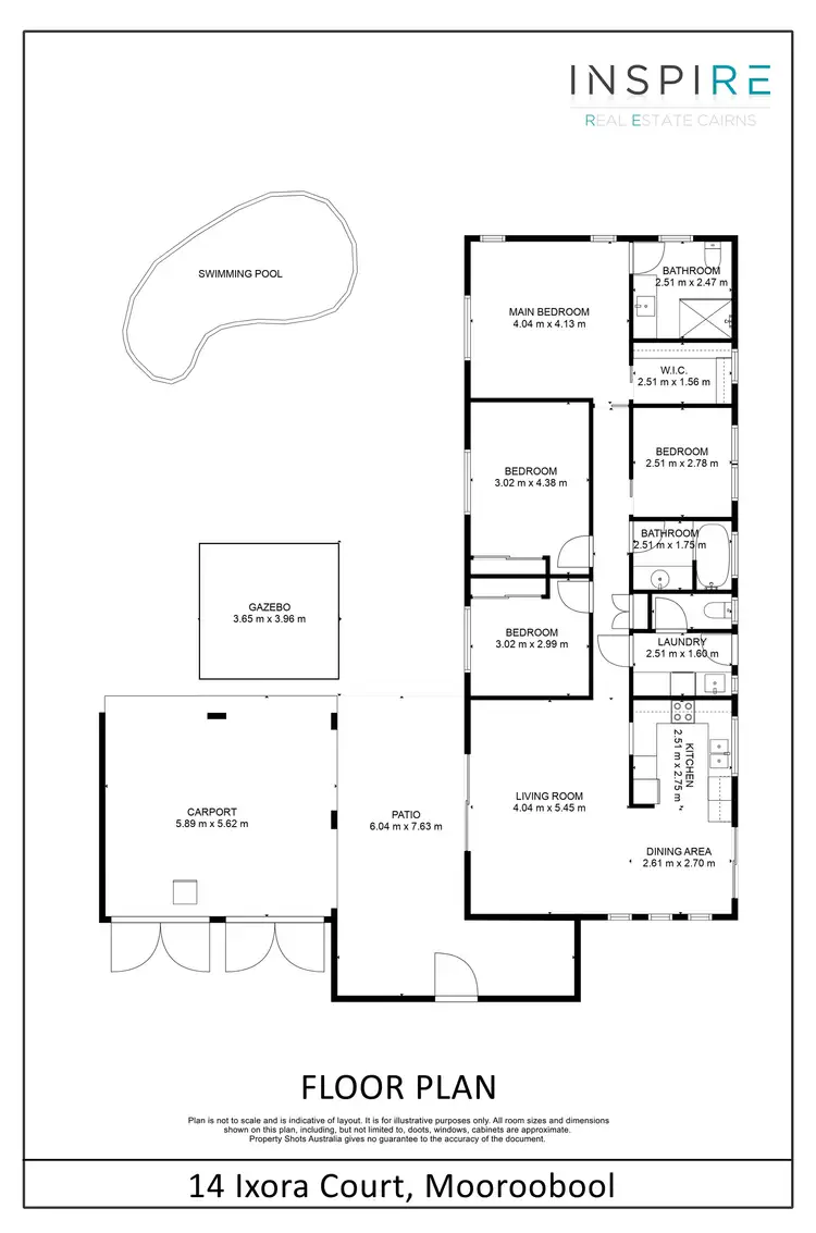 Floorplan of Homely house listing, 14 Ixora Court, Mooroobool QLD 4870