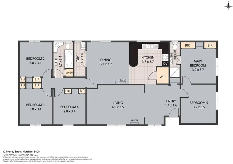 Floorplan of Homely house listing, 12 Murray Street, Horsham VIC 3400