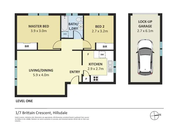 Floorplan of Homely apartment listing, 1/7 Brittain Crescent, Hillsdale NSW 2036
