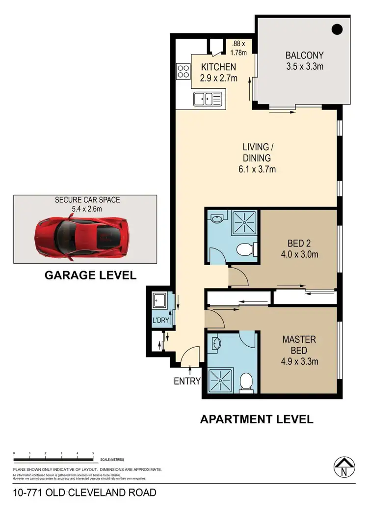 Floorplan of Homely unit listing, Level 2/10/771 Old Cleveland Road, Carina Heights QLD 4152