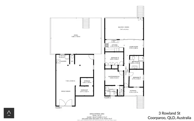Floorplan of Homely house listing, 3 Rowland Street, Coorparoo QLD 4151
