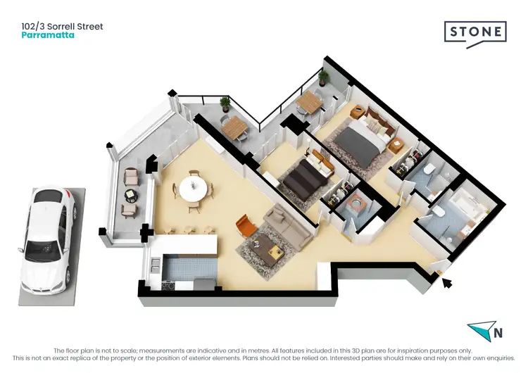 Floorplan of Homely apartment listing, 102/3 Sorrell Street, Parramatta NSW 2150