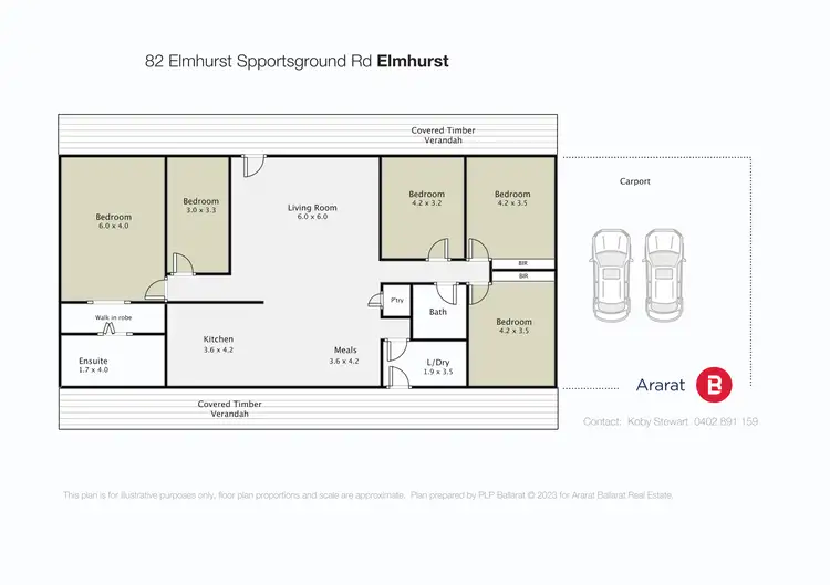 Floorplan of Homely house listing, 82 Elmhurst Sportsground Road, Elmhurst VIC 3469