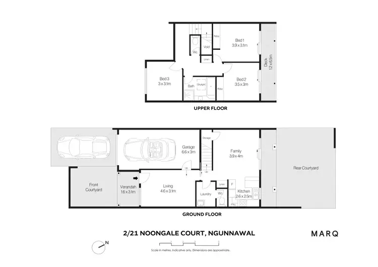 Floorplan of Homely townhouse listing, 2/21 Noongale Court, Ngunnawal ACT 2913