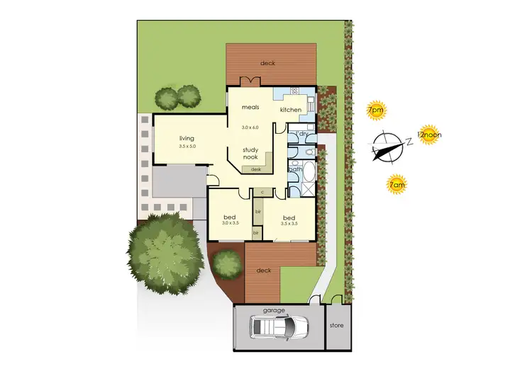 Floorplan of Homely unit listing, 23A Campbell Street, Frankston VIC 3199