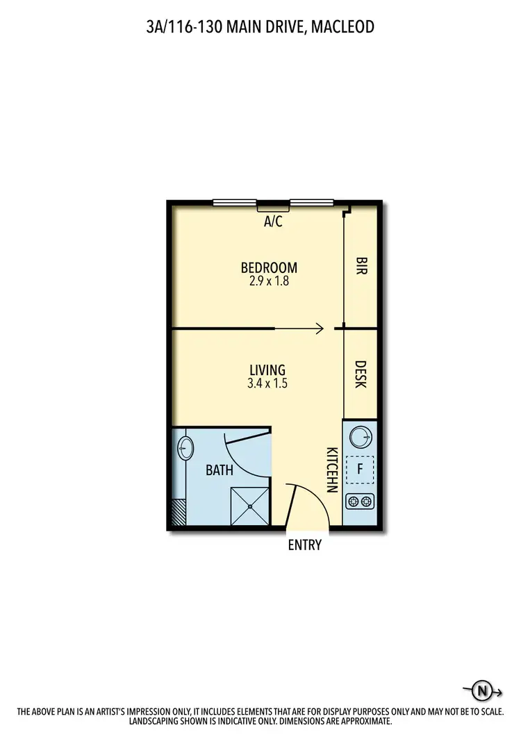Floorplan of Homely apartment listing, 3a/116-130 Main Drive, Macleod VIC 3085