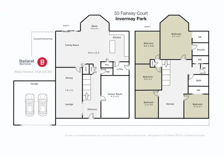 Floorplan of Homely house listing, 50 Fairway Court, Invermay Park VIC 3350