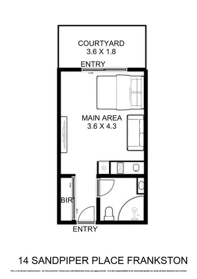 Floorplan of Homely unit listing, 30/14 Sandpiper Place, Frankston VIC 3199