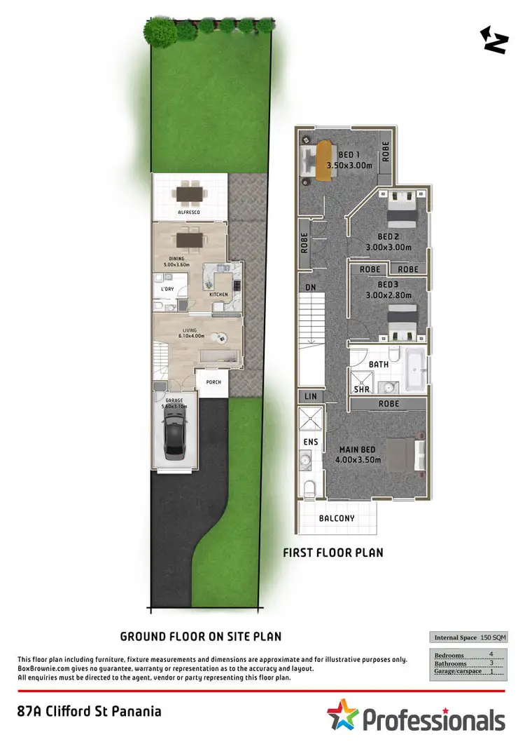 Floorplan of Homely semi-detached listing, 87A Clifford Street, Panania NSW 2213