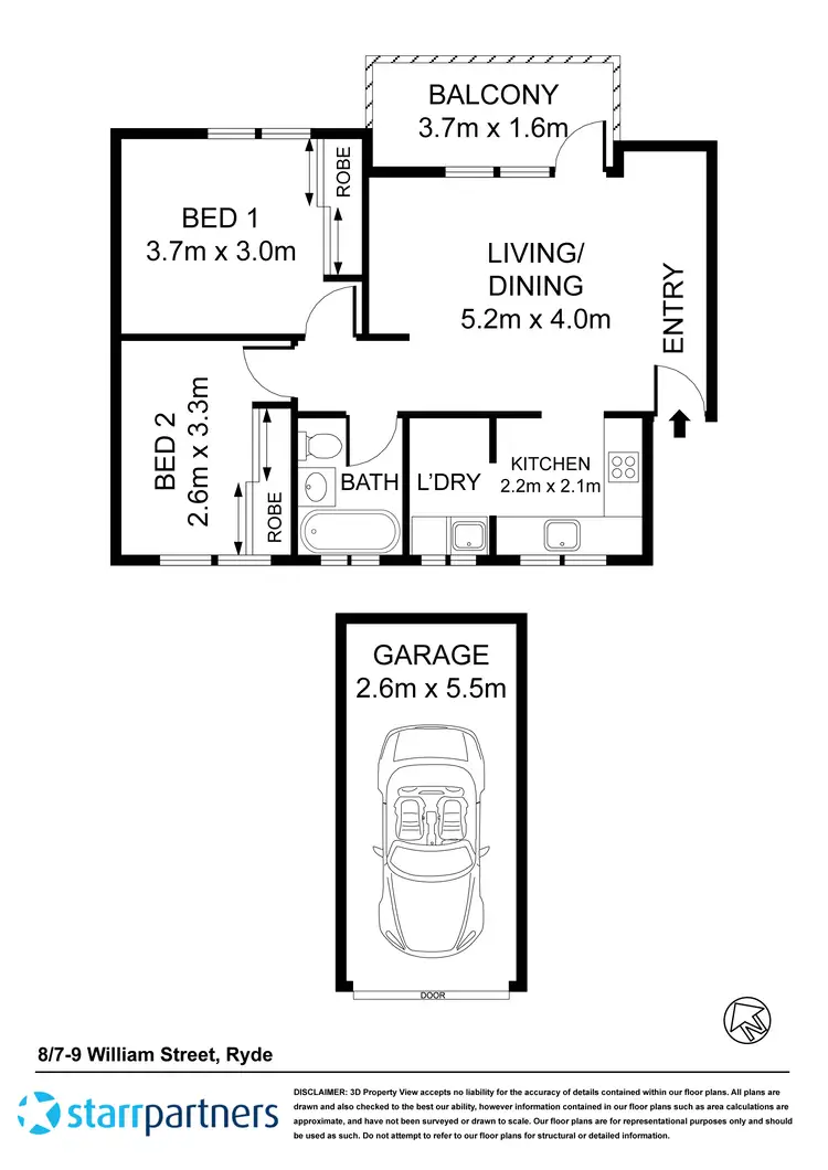 Floorplan of Homely apartment listing, 8/7-9 William Street, Ryde NSW 2112