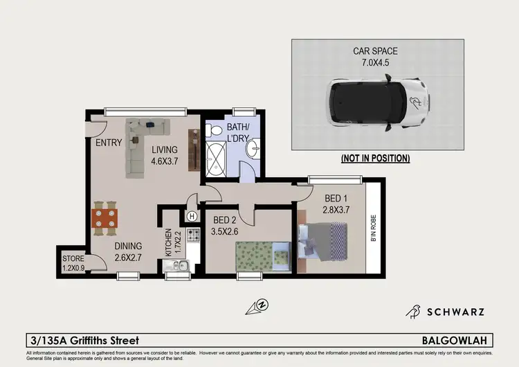Floorplan of Homely unit listing, 3/135A Griffiths Street, Balgowlah NSW 2093