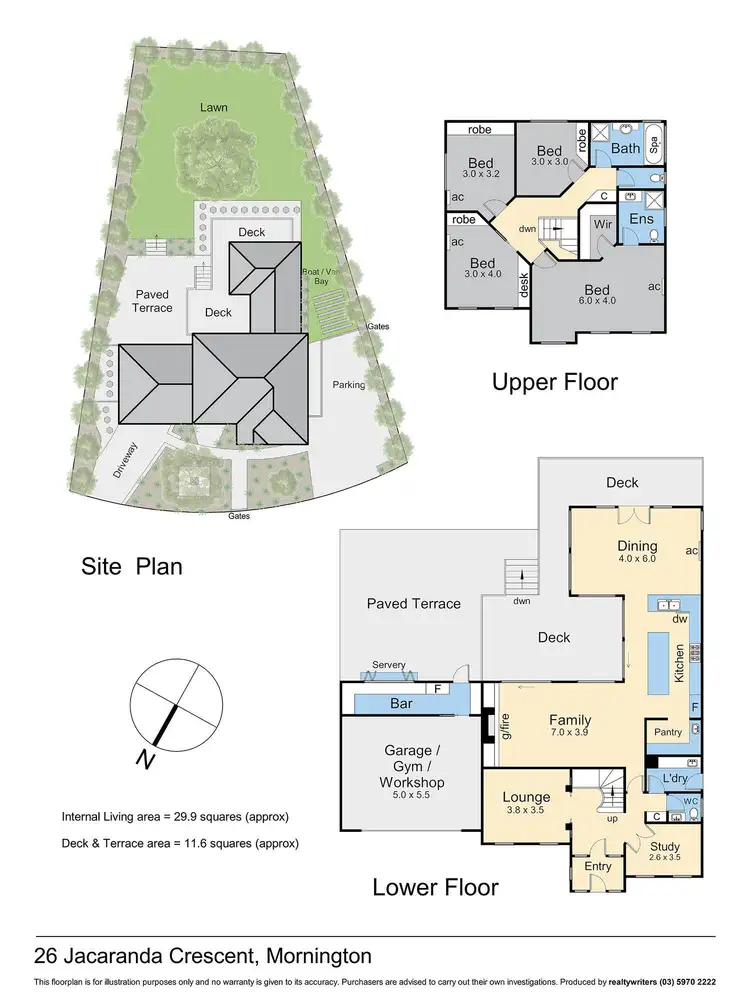 Floorplan of Homely house listing, 26 Jacaranda Crescent, Mornington VIC 3931