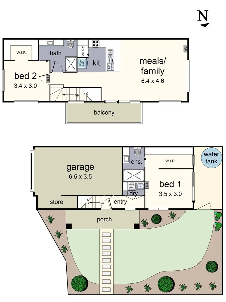 Floorplan of Homely townhouse listing, 1/19 McComb Street, Lilydale VIC 3140