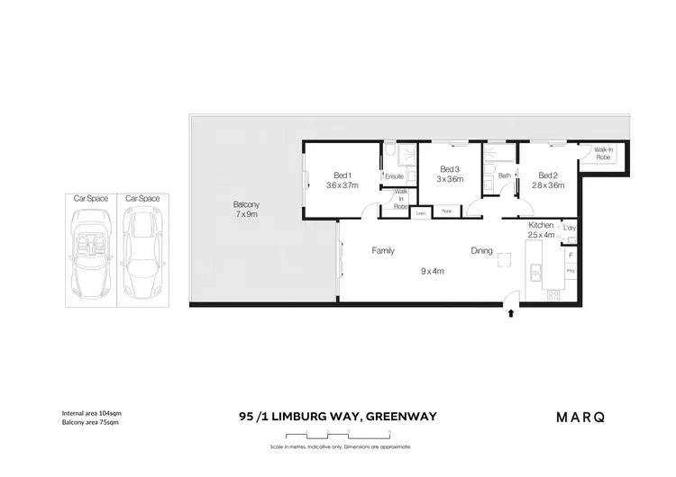 Floorplan of Homely apartment listing, 95/1 Limburg Way, Greenway ACT 2900