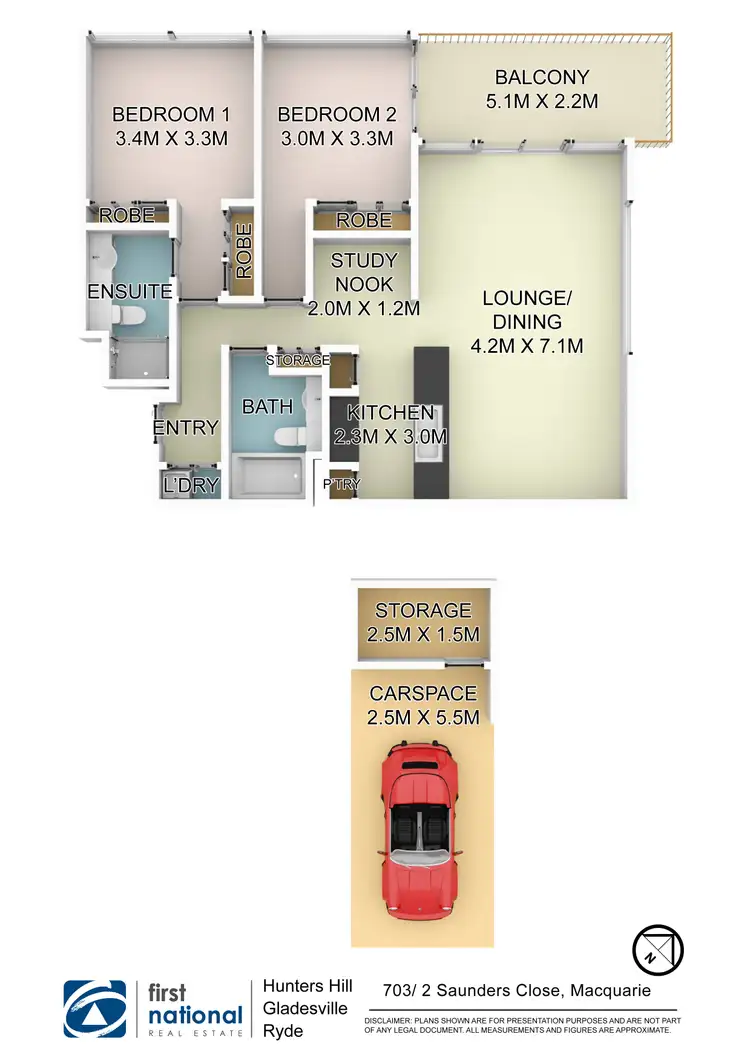 Floorplan of Homely apartment listing, A703/2 Saunders Close, Macquarie Park NSW 2113
