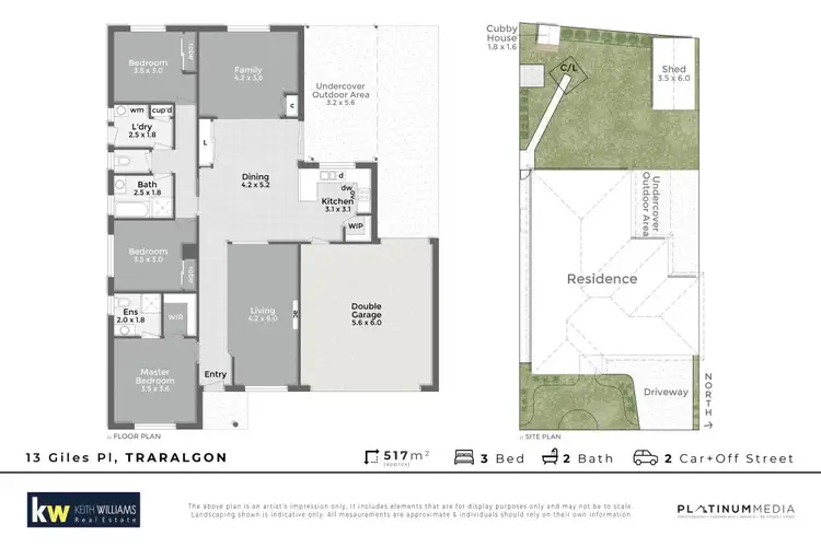 Floorplan of Homely house listing, 13 Giles Place, Traralgon VIC 3844