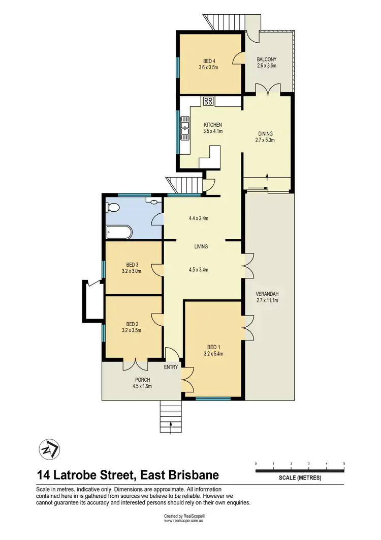 Floorplan of Homely house listing, 14 Latrobe Street, East Brisbane QLD 4169