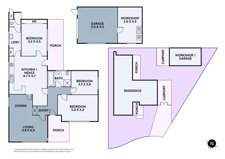 Floorplan of Homely house listing, 3 Caroline Court, Preston VIC 3072