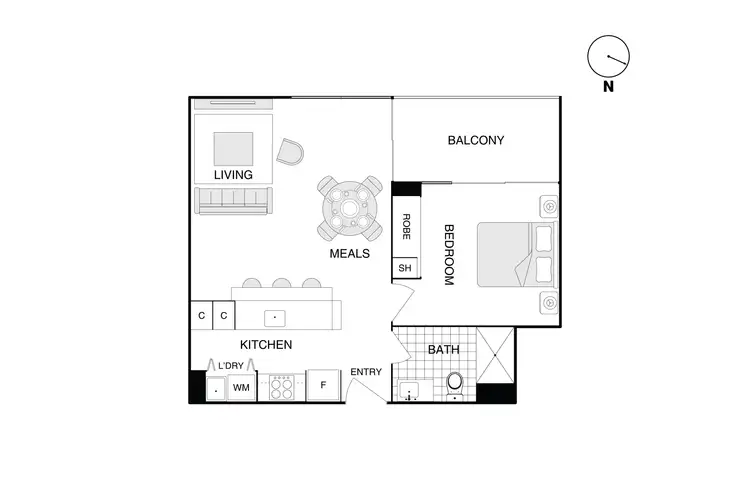 Floorplan of Homely apartment listing, 153/264 City Walk, City ACT 2601
