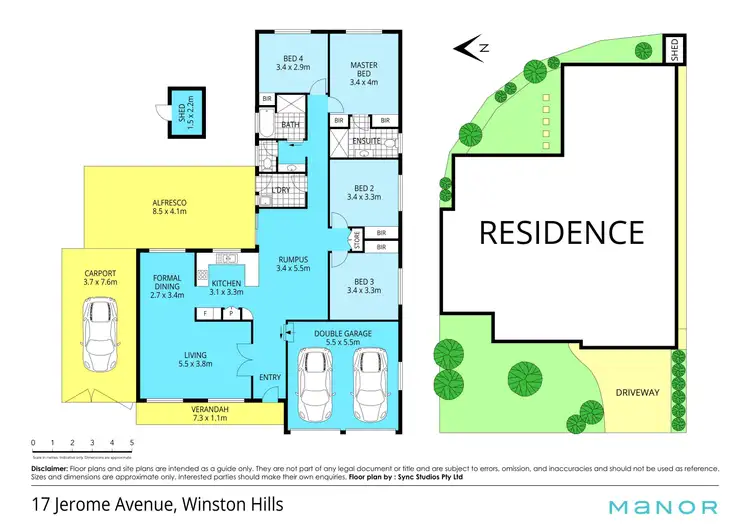 Floorplan of Homely house listing, 17 Jerome Avenue, Winston Hills NSW 2153