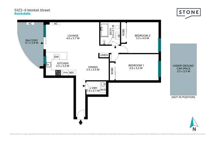 Floorplan of Homely apartment listing, 59/2-6 Market Street, Rockdale NSW 2216