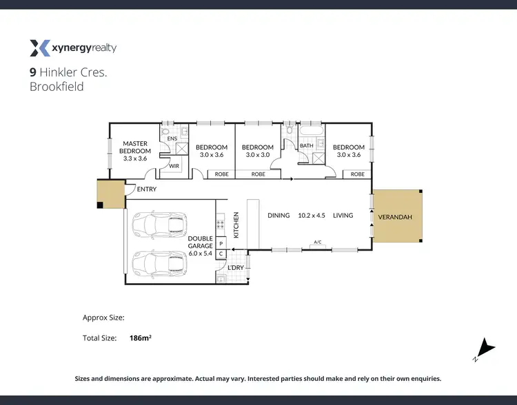 Floorplan of Homely house listing, 9 Hinkler Crescent, Brookfield VIC 3338