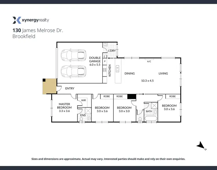 Floorplan of Homely house listing, 130 James Melrose Drive, Brookfield VIC 3338