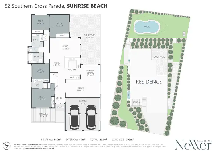 Floorplan of Homely house listing, 52 Southern Cross Parade, Sunrise Beach QLD 4567