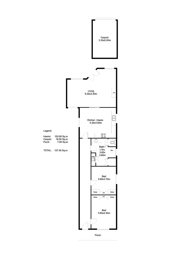 Floorplan of Homely house listing, 16 Westbury Street, Hackney SA 5069