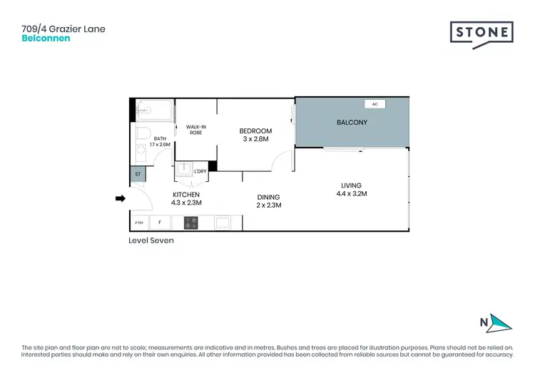 Floorplan of Homely apartment listing, 709/4 Grazier Lane, Belconnen ACT 2617