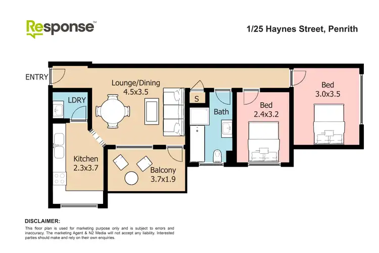 Floorplan of Homely unit listing, 1/25 Haynes Street, Penrith NSW 2750