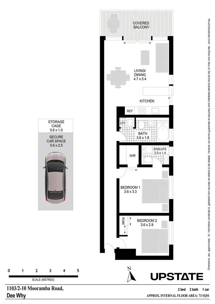 Floorplan of Homely unit listing, 1103/2-10 Mooramba Road, Dee Why NSW 2099